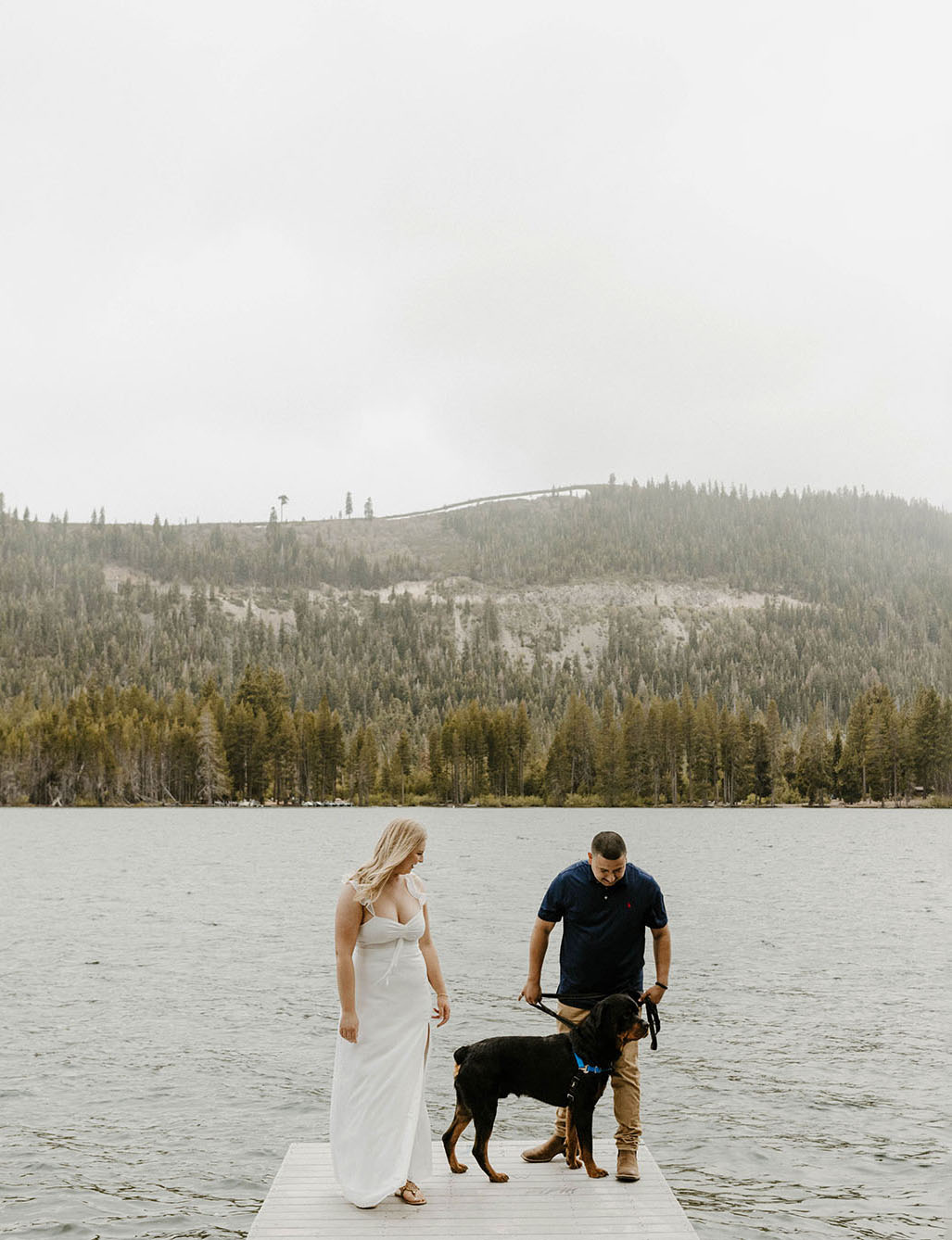 stormy donner lake engagement photos