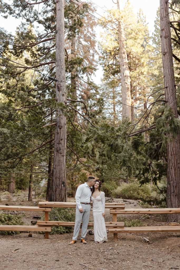 elopement couple at emerald bay