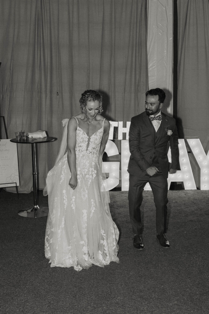bride and groom dancing at tuscan falls wedding